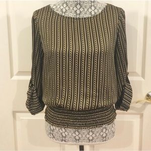 Michael Kors Gold Chain Print Blouse